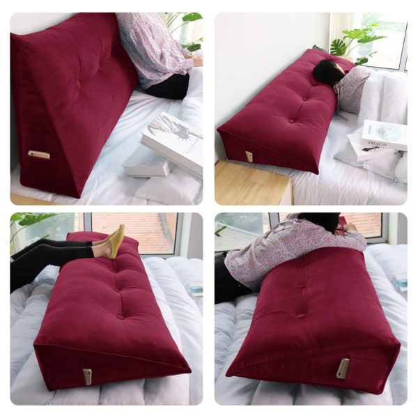 Backrest pillow 59inch wine