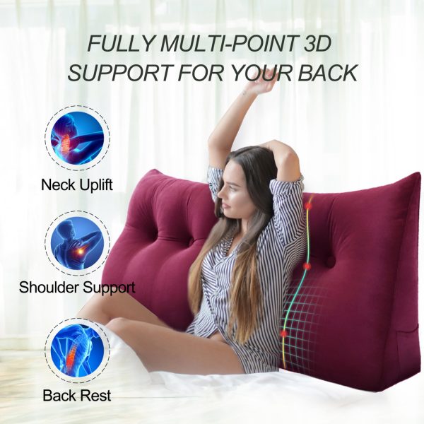 Backrest pillow 59inch wine