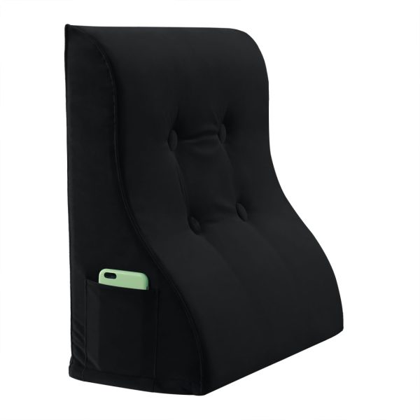 backrest velvet button black