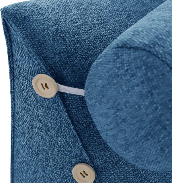 reading pillow bolster blue