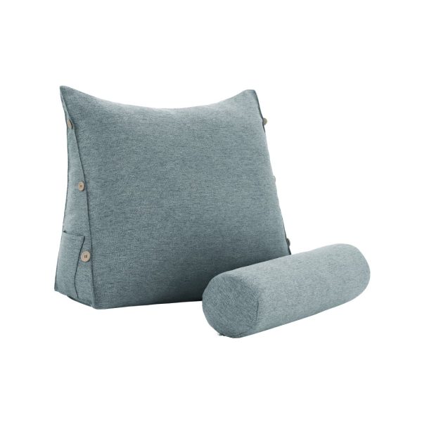 reading pillow bolster grey