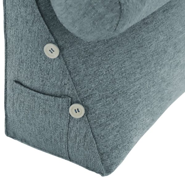 reading pillow bolster grey