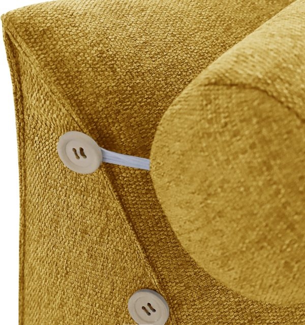 reading pillow bolster yellow