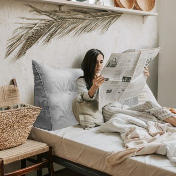 bed wedge pillow cushion grey 5832