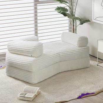 boneless curved couch sofa 4756