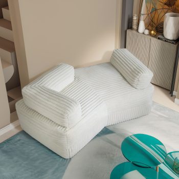 boneless curved couch sofa 4757
