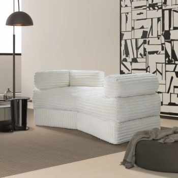 boneless curved couch sofa 4764