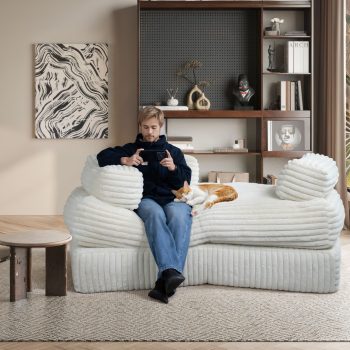 boneless curved couch sofa 4765