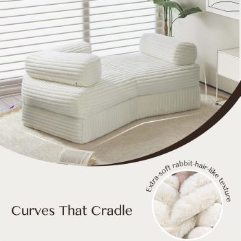 boneless curved couch sofa 4769