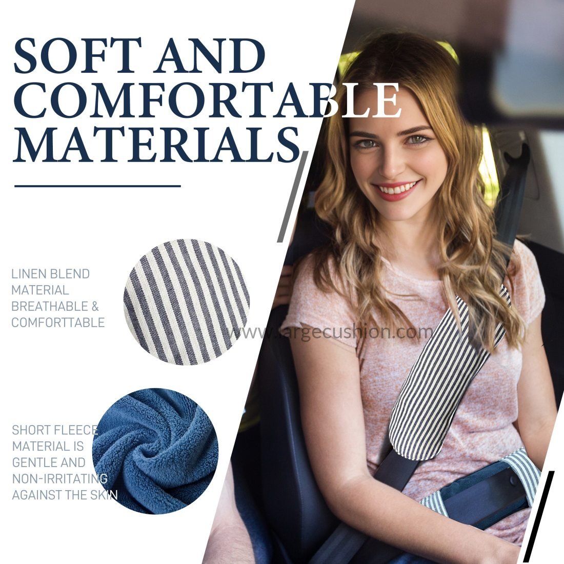 Car Seat Belt Protector Pad, Soft Seatbelt Cover for Shoulder Cushion 9 Car Seat Belt Protector Pad, Soft Seatbelt Cover for Shoulder Cushion - Image 9
