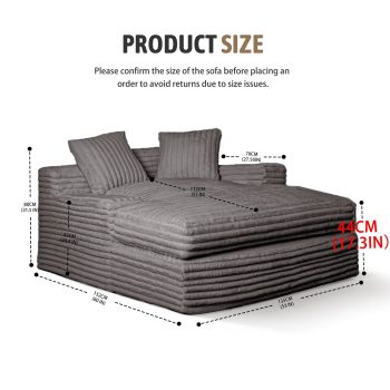comfortable oversized sofa bed 4754