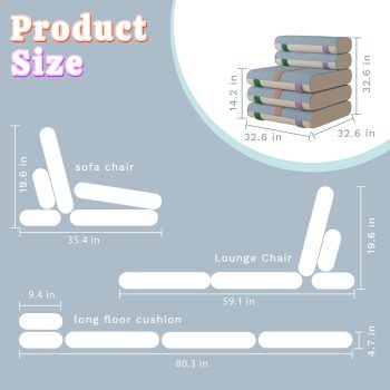 creative seat cushion folding floor bed 5569