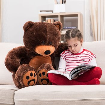 daney teddy bear 3foot dark brown 5140