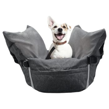 Dog Car Seat for Large/Medium Dogs - Booster Bed with Storage
