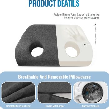 ear piercing pillow whith holes 5513