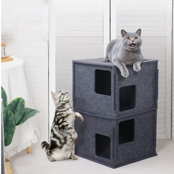 felt cat cave condo tunnel bed 5448
