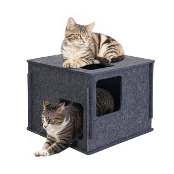 felt cat cave condo tunnel bed 5449