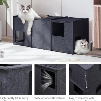 felt cat cave condo tunnel bed 5450