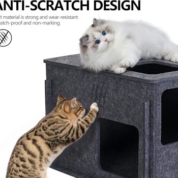 felt cat cave condo tunnel bed 5452