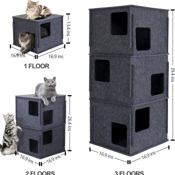 felt cat cave condo tunnel bed 5453