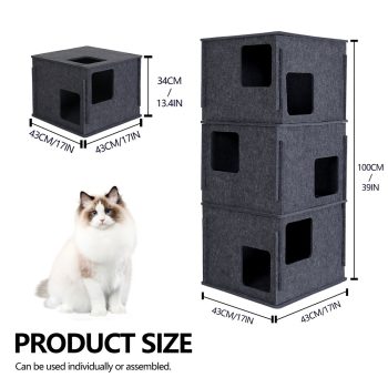 felt cat cave condo tunnel bed 5454
