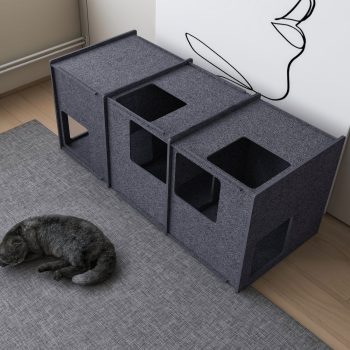felt cat cave condo tunnel bed 5457