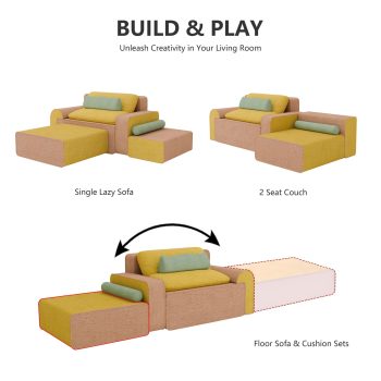 floor couch set ottoman bolster 4811