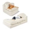 Folding Floor Sofa Bed - Soft Corduroy Convertible Sleeper Chair