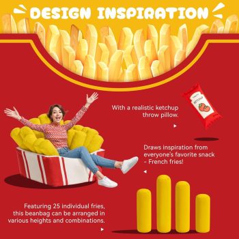 fries inspired bean bag couch chair 4863