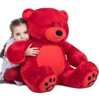 Giant Teddy Bear Soft Bear Big Teddy Bear Large Stuffed Animal Toys 36 Inches Red