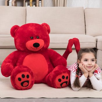 giant teddy bear soft bear red 5305