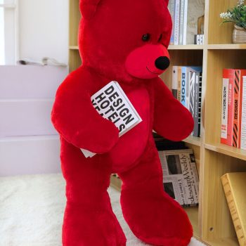 giant teddy bear soft bear red 5306