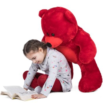 giant teddy bear soft bear red 5307