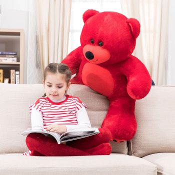 giant teddy bear soft bear red 5309