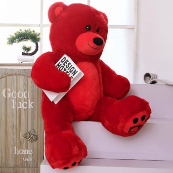giant teddy bear soft bear red 5318