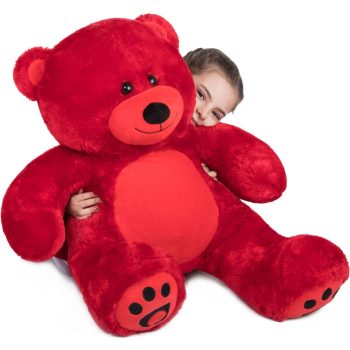 giant teddy bear soft bear red 5325