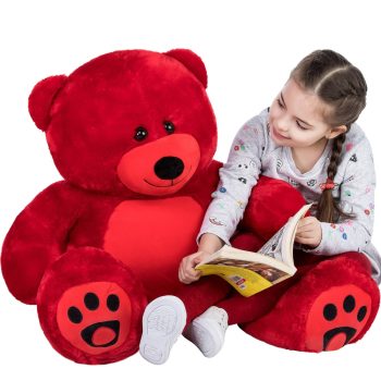 giant teddy bear soft bear red 5326