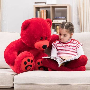 giant teddy bear soft bear red 5327