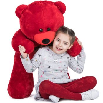giant teddy bear soft bear red 5330