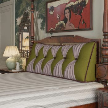 headboard backrest pillow green 4898