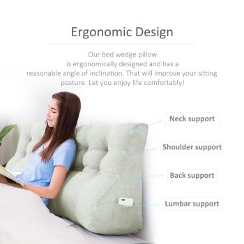 headboard pillow large wedge bolster 5545