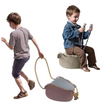 Kids Ottoman Footrest Stool - Flexible Seating - 2 Pcs Set