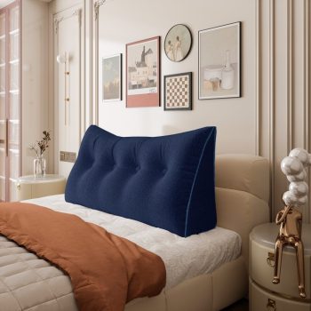 large headboard reading pillow blue 5618