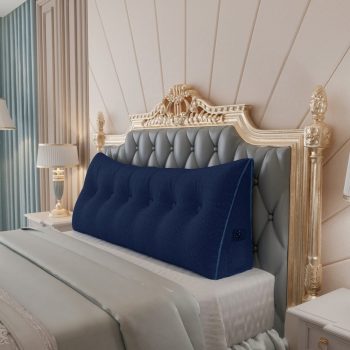 large headboard reading pillow blue 5620