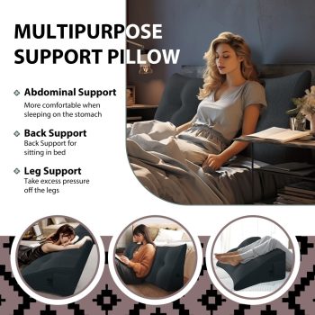 large headboard reading pillow gray 5630
