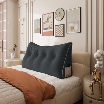large headboard reading pillow gray 5633