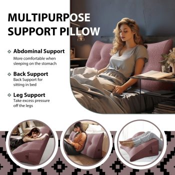 large headboard reading pillow pink 5661
