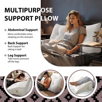 large headboard reading pillow white 5646