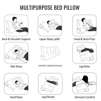 large headboard reading pillow white 5649