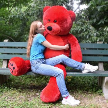 large stuffed animal toys red 5296